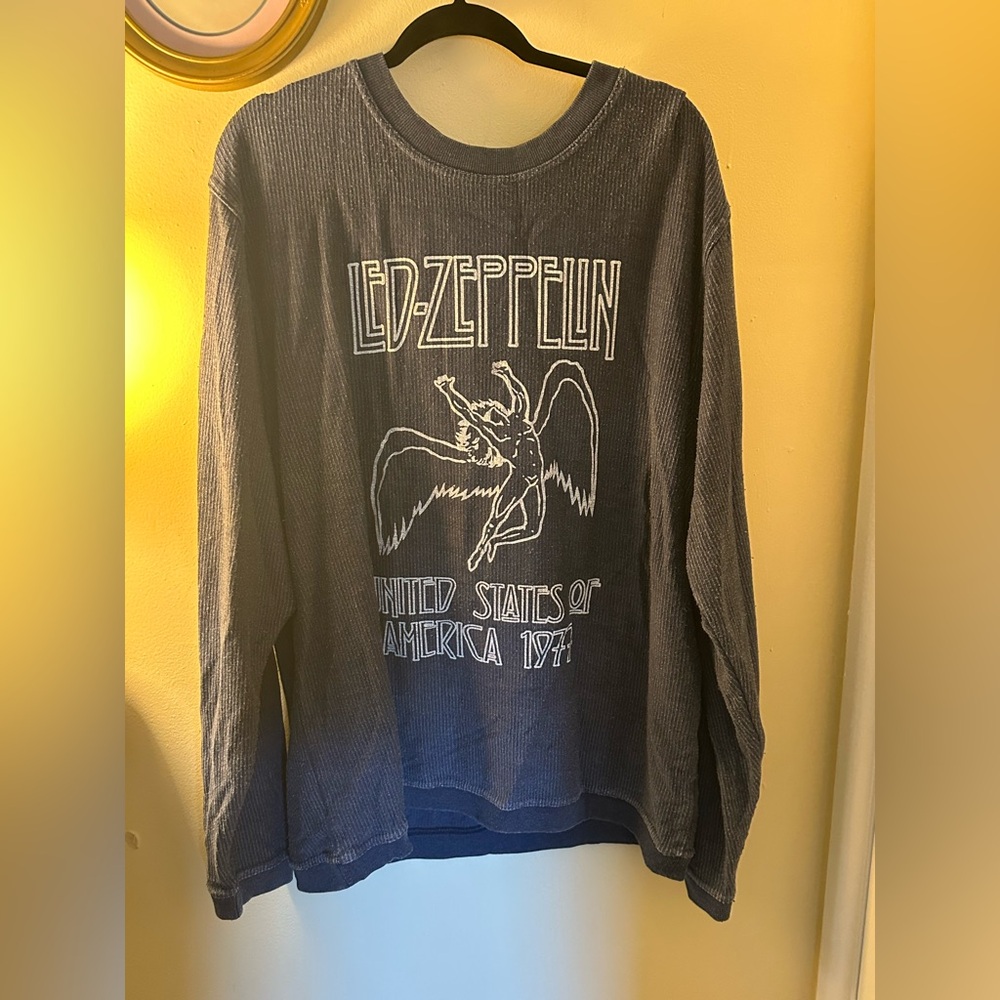 Led Zeppelin Blue Graphic Band Sweatshirt